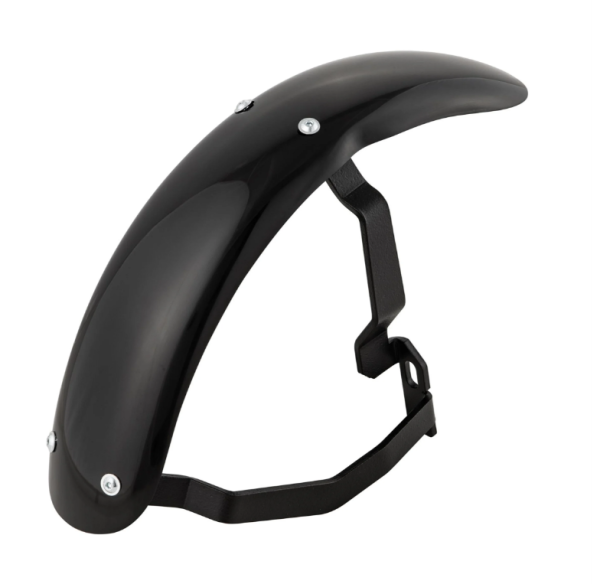 Mudguard 2.0 Garelli Race EVO II for Vespa PX 80-200cc, GRP black, bracket black