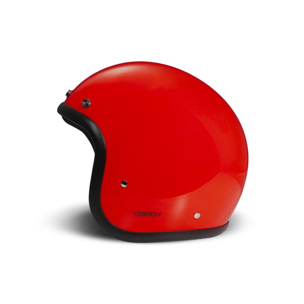 DMD Retro Jet Helmet, red, glossy, fiberglass, ECE 22.06