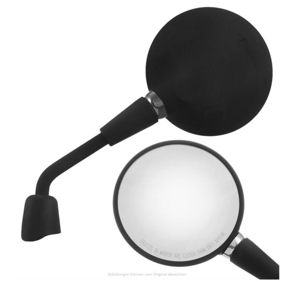 Mirror Shorty matt black right, left for Vespa Primavera 50-150ccm 2T/​4T / ​GTS HPE 50-300ccm