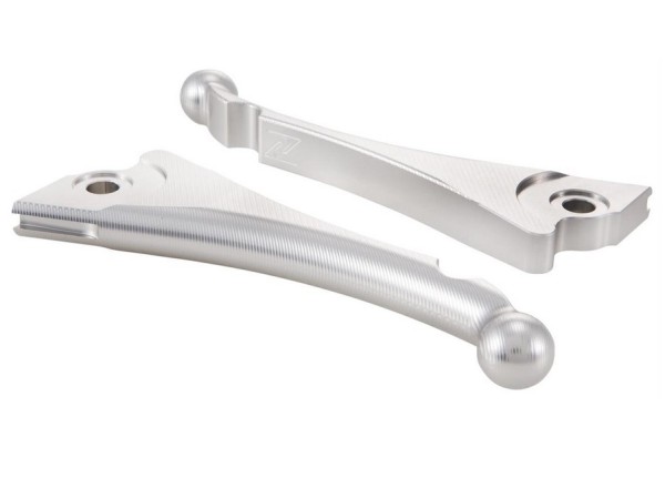 Sport lever set brake ZELIONI Shorty 3D for Vespa, right and left, silver anodized