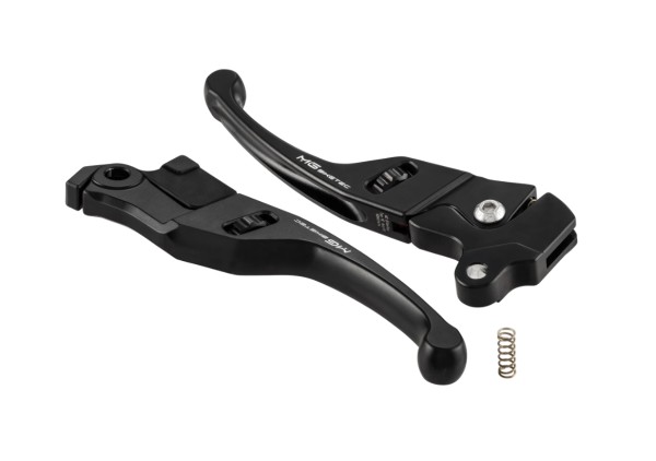 MG Biketec Black Brake Lever Set for Vespa Primavera / Sprint 50–150 cc 4-stroke (24-) Euro5+