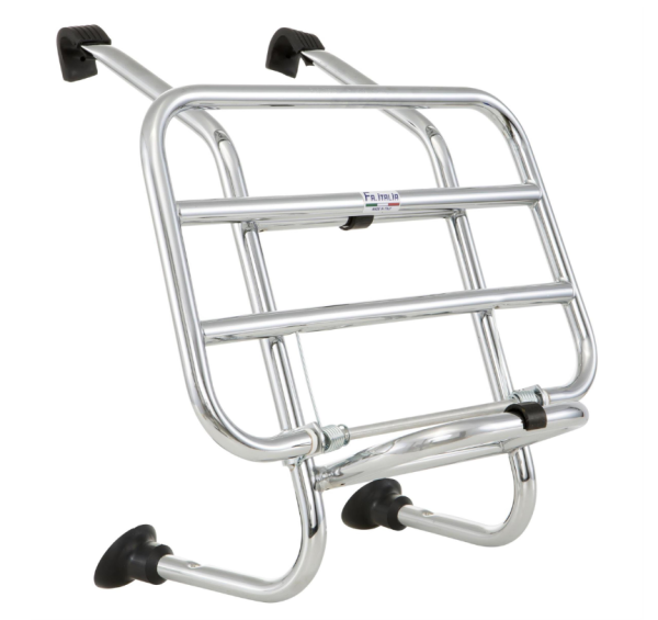 Luggage rack front for Vespa PX 80-200cc, foldable, chrome