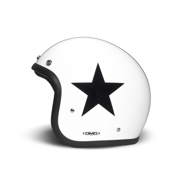 DMD jet helmet Retro, white, matt, Star White, fiberglass, ECE 22.06