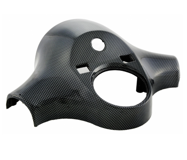 Steering head cover for Vespa PX 80-200cc, carbon-look