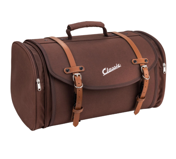 Bag "Classic" large for Vespa, nylon, tobacco brown