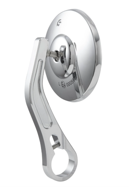 Handlebar end mirror for Vespa, left or right, round, chrome