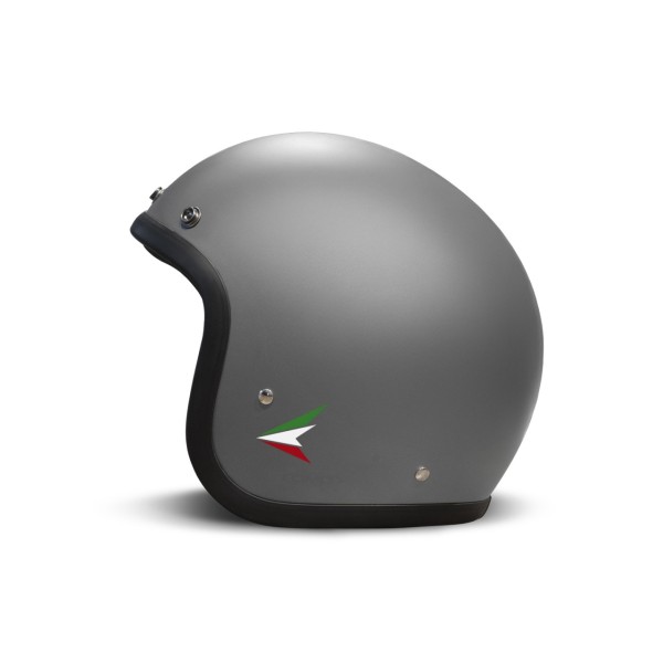 DMD jet helmet Retro, black, matt, Ita Grey, fiberglass, ECE 22.06