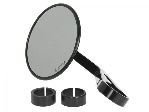 Handlebar end mirror for Vespa left or right, black, Highsider Montana