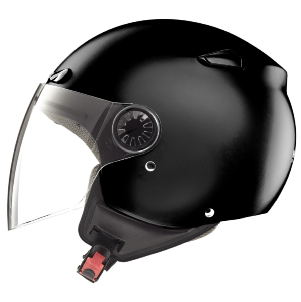 Helmo Milano jet helmet, Oscuro, black, glossy
