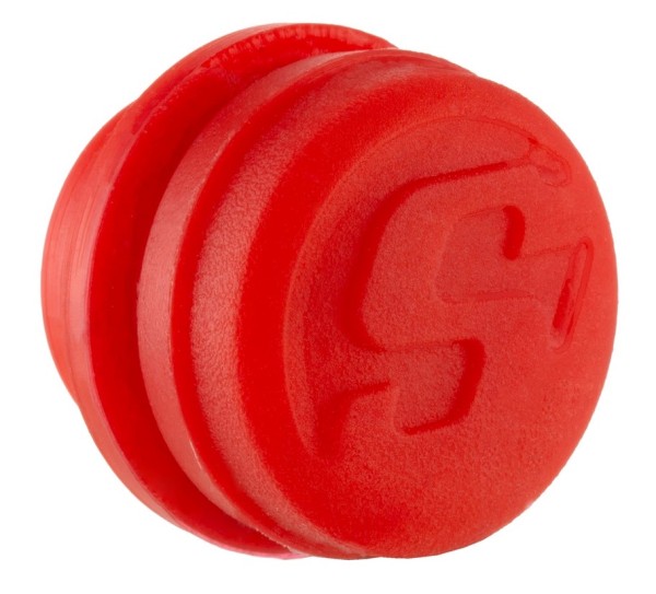 Cover cap for bar end weights, red