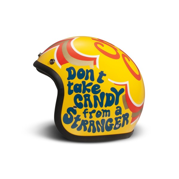 DMD jet helmet Retro, brown, glossy, Caffè, XS, fiberglass, ECE 22.06