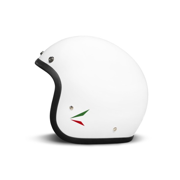 DMD Jet Helmet Retro, white, glossy, Ita White, fiberglass, ECE 22.06