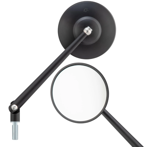 Standard mirror for Vespa, left-hand thread, black matt