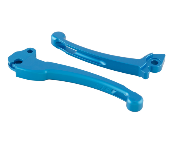Sport lever set clutch/brake for Vespa PX 125-200ccm, HBZ Grimeca, right/left, blue matt