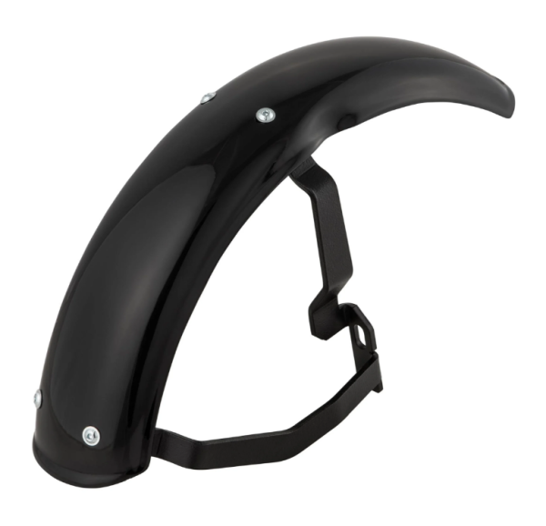 Mudguard 2.0 Garelli EVO II for Vespa PX 80-200cc, GRP black, bracket black