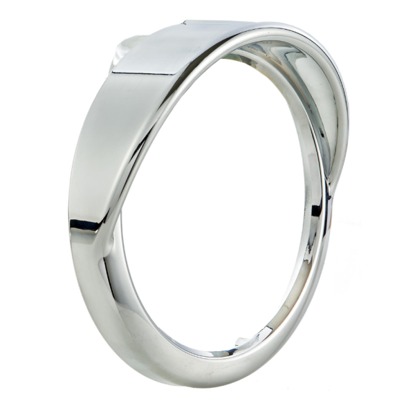 Lamp ring with lampshade for Vespa LXV 50-150cc, chrome