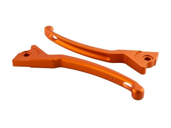 Sport lever set brake for Vespa, right and left, matt orange