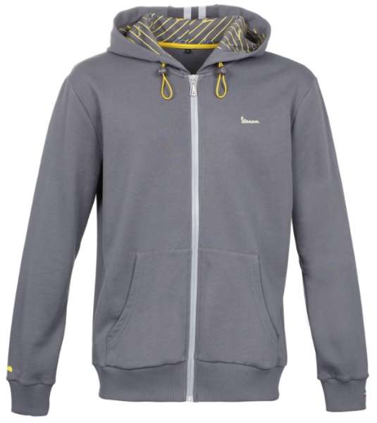 Vespa Sweat Shirt Graphic fleece jacket men grey