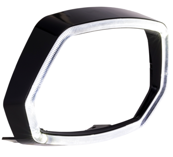 Lamp ring glossy black LED light ring for Vespa Sprint 50ccm 2T/​4T ('13-'18)