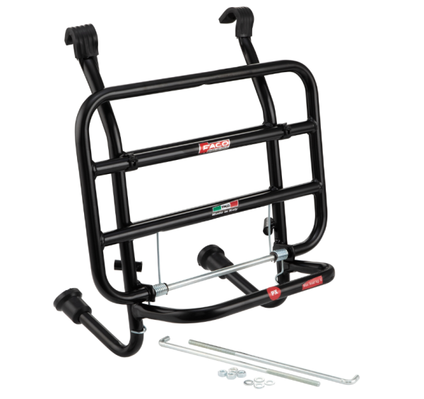 Luggage rack front for Vespa PX 80-200cc, foldable, black
