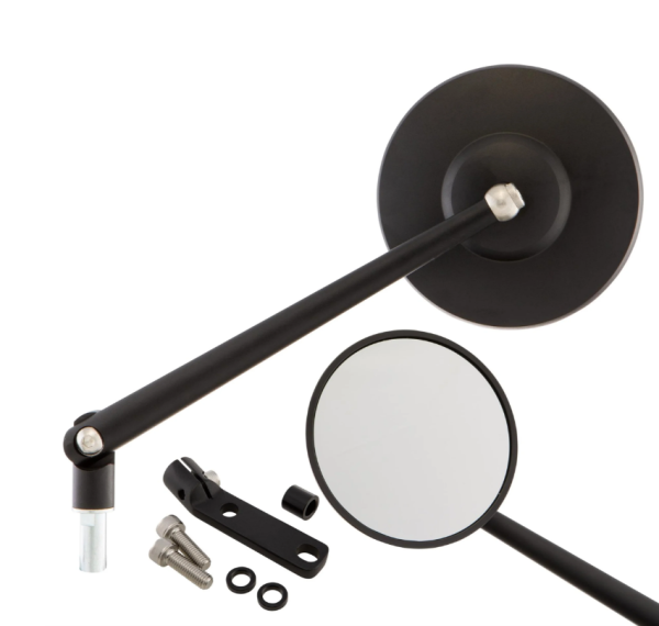 Standard mirror left or right for Vespa PX 80-200cc, black