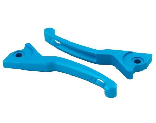 Sport lever set brake Shorty for Vespa, right and left, blue matt