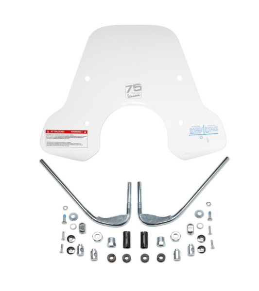 Large windshield with bracket, 75 Anniversary for Vespa Primavera