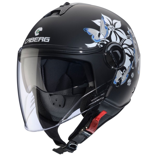 Caberg helmet Riviera V4 X Mia matt-black/white-grey-light blue