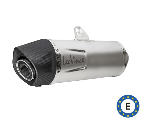 LeoVince exhaust system LV One Evo, stainless steel, silver, complete system, for Vespa 300 GTS Euro 5