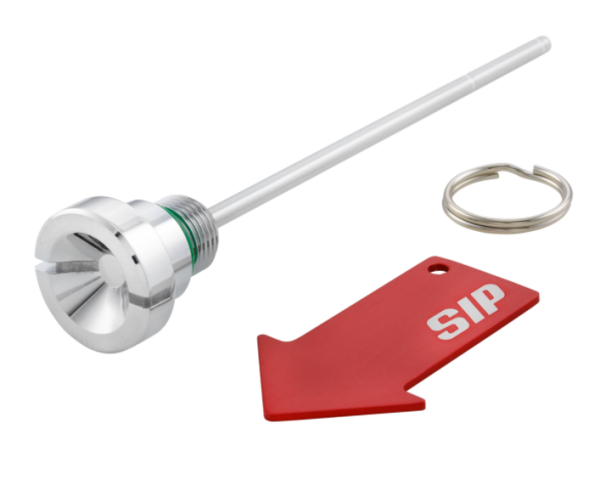 Oil filler screw engine oil for Vespa Primavera/​Sprint 125-150ccm i.e. 3V 4T AC, chrome