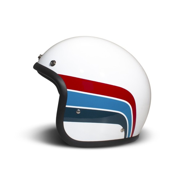 DMD jet helmet retro, white, glossy, Artemis, fiberglass, ECE 22.06