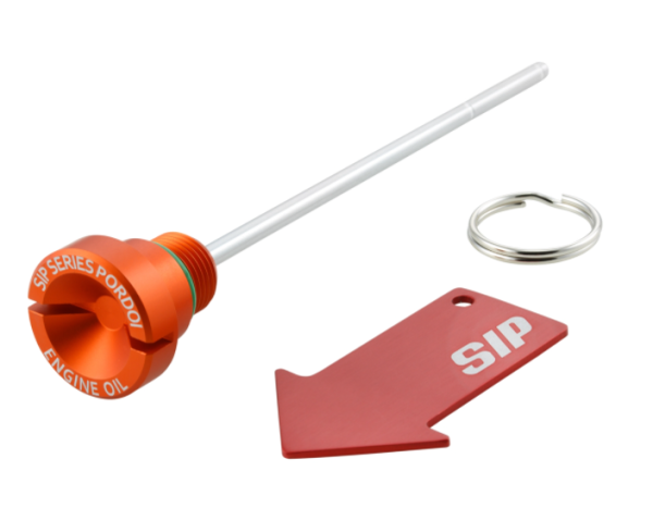 Oil filler screw engine oil for Vespa Primavera/​Sprint 125-150ccm i.e. 3V 4T AC, orange