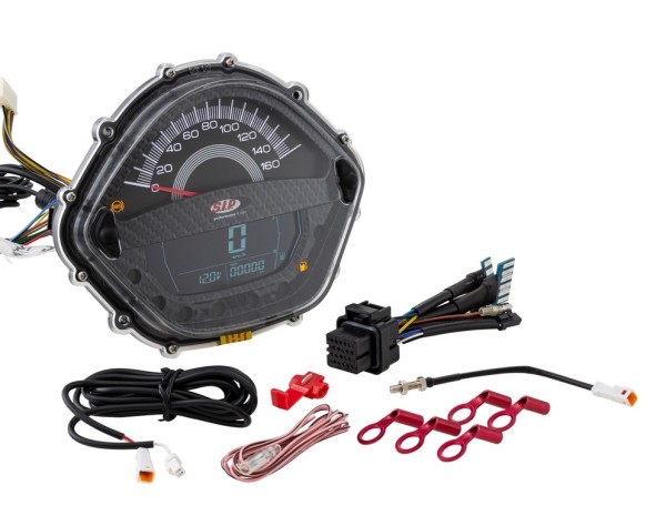 Rev counter/speedometer for Vespa GT/​GT L 125/​200ccm/​ GTS 125ccm, carbon look