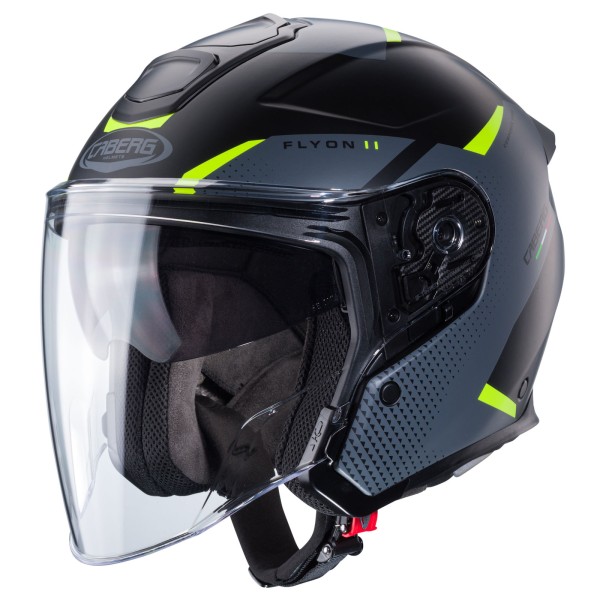 Caberg helmet Flyon II Boss matt-black/grey-fluo-yellow