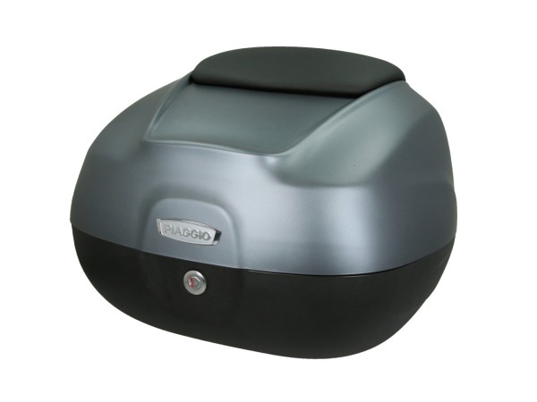 37L Top Case with Backrest for Piaggio MP3 HPE Maxi 400 Sport / Maxi 530 Exclusive - grigio titani