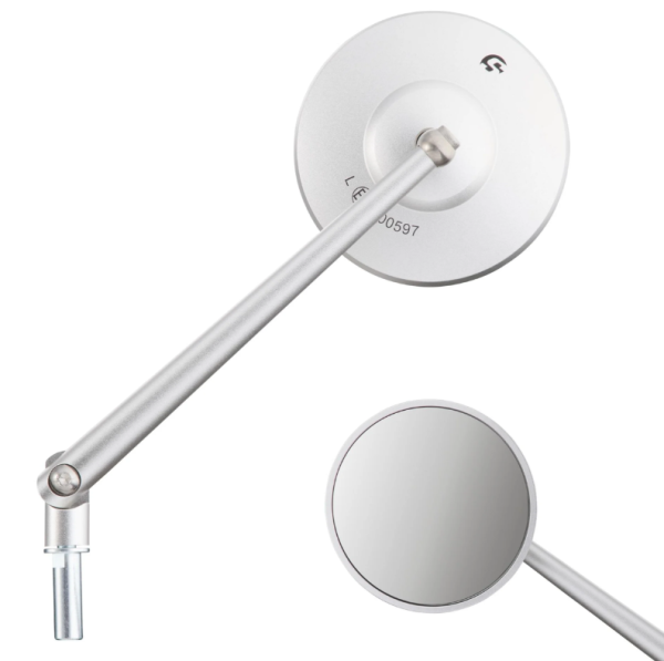 Standard mirror left or right for Vespa PX 80-200ccm, aluminum matt