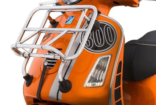 Luggage rack front for Vespa GTS/GTS Super/GTV/GT 60/GT/GT L 125-300ccm, foldable, chrome