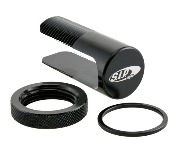 Retaining clip luggage carrier for Vespa, aluminum, black